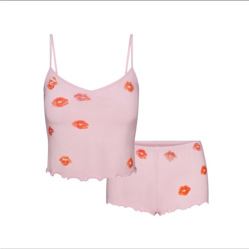 Skims Valentines Day Lipstick Pajama Set